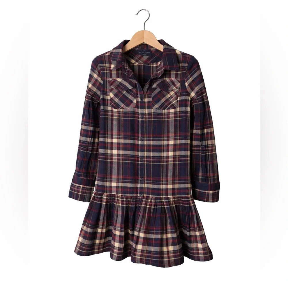 Ralph Lauren Girls Plaid Shirt Dress Size 6 Preppy Academia Fall Classic